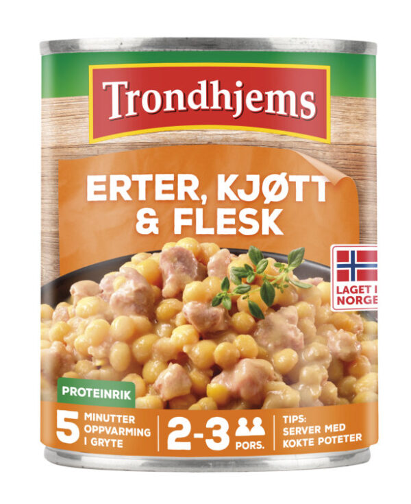 Erter, Kjøtt & flesk 800g Trondhjems